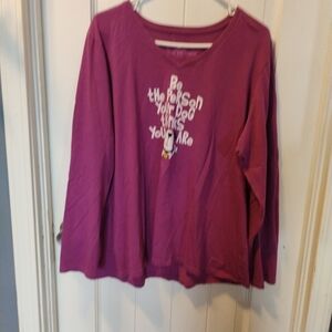 Life Is Good Magenta Long-Sleeve Graphic Tee